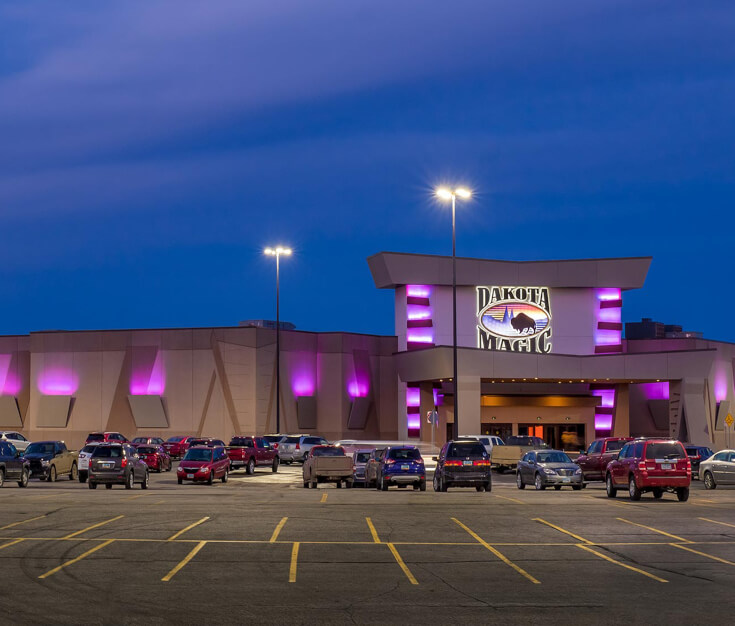 Dakota Magic Casino Hankinson ND Building Exterior Architectural Lighting and Channel Letters