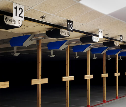 Minneapolis-St. Paul Air Reserve Small Arms Range - interior acrylic range number signs_home