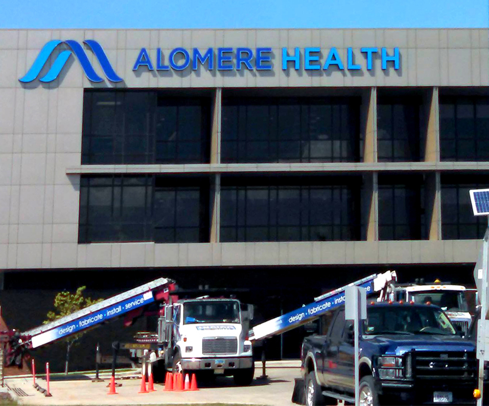 Alomere Health Alexandria MN Rebranding Channel Letter Installation