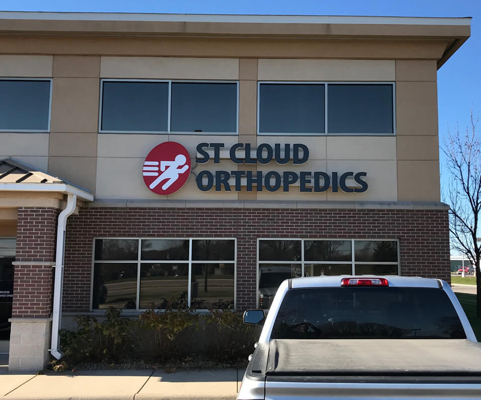 St Cloud Orthopedics storefront channel letters